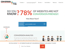 Tablet Screenshot of conversionbug.com